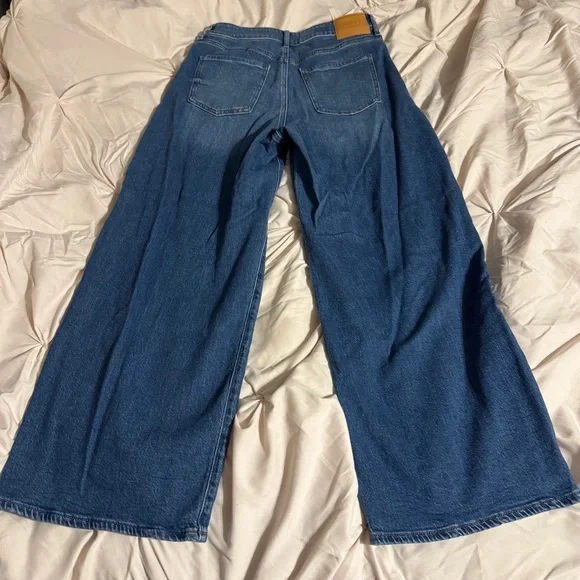 Express Deep Blue Baggy Low Rise Stretch Jeans - Picture 7 of 9